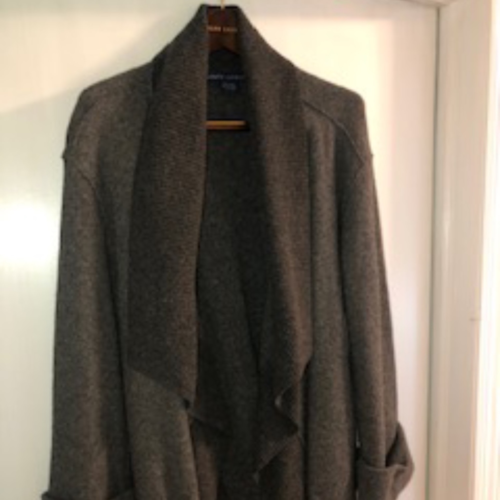 Grey Open Cardigan